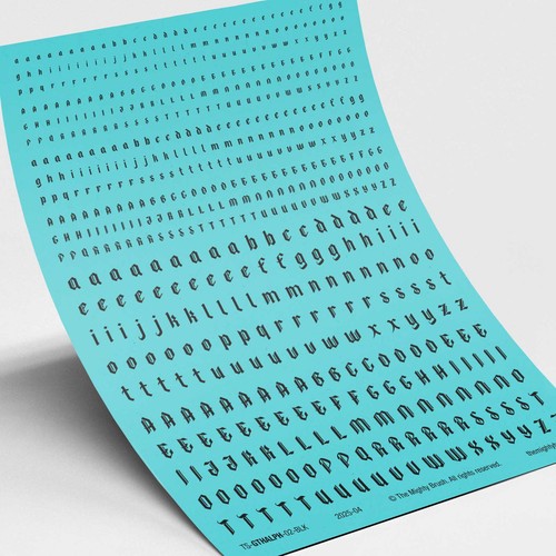 Gothic alphabet waterslide - gothic,