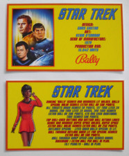 * * 'STAR TREK' Bally 1979 Custom  Instruction/Apron Cards * * (New)