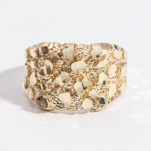 Solid 10k gold large - large, square