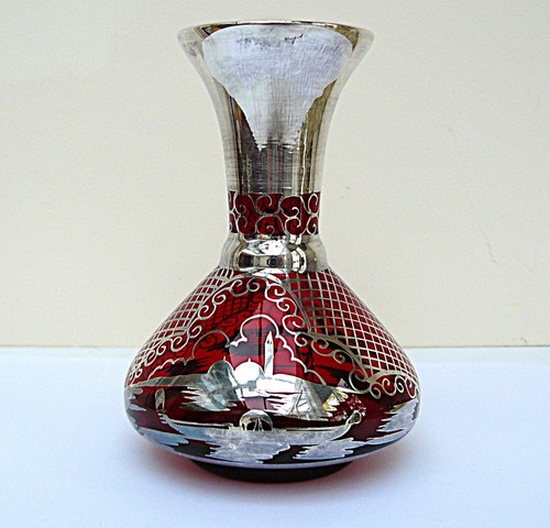Vintage murano silver overlay - murano,