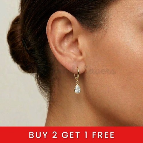 9ct gold teardrop drop - teardrop,