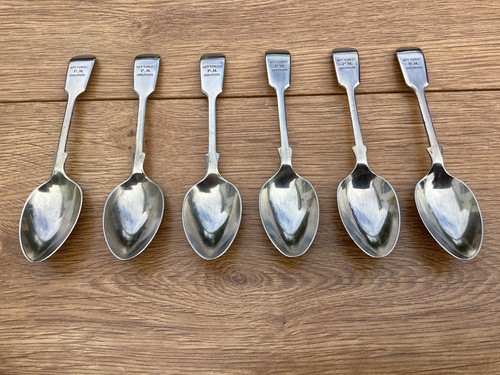 Fiddle pattern tea spoons - pattern, x