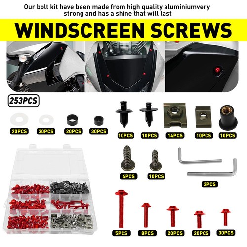 Anodized fairing bolts - anodized,