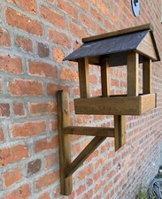 Wooden Bird Table Wall Mounted