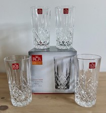 RCR Crystal Hiball Glasses Orchestra Collection Set of 4 New Boxed Unused
