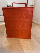 A National Benzole Mixture 2 Gallon Petrol Can With Correct Brass Cap.