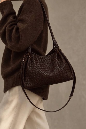 Woven faux leather - faux, dark