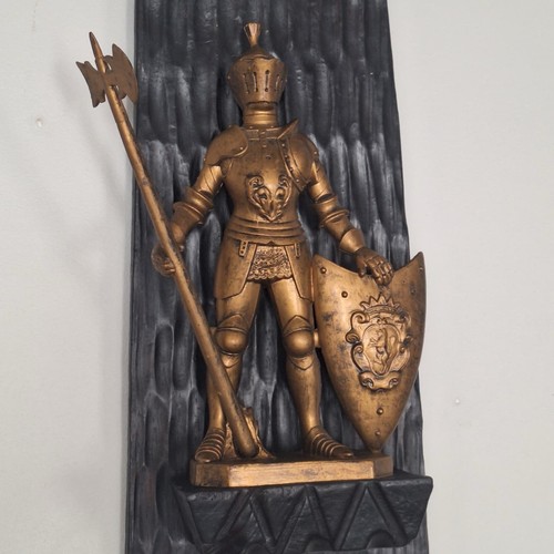 Vtg brass knight armor - knight,