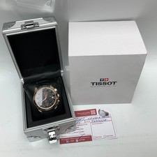 Tissot Couturier T035.617A Chronograph Watch Rose Gold Black Dial Leather