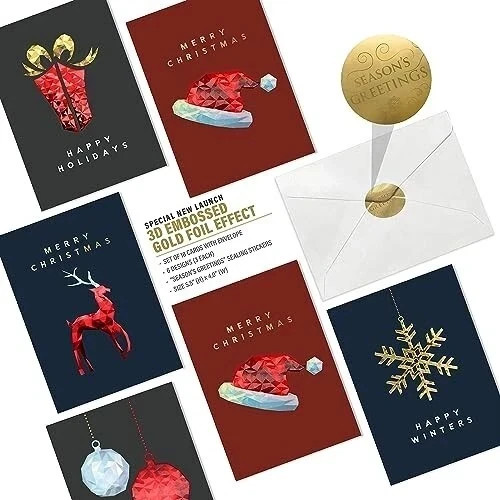Embossed christmas greeting - 3d,