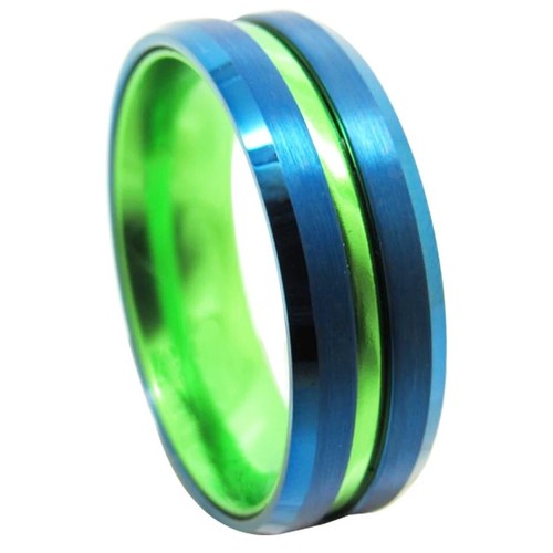 8mm blue beveled tungsten - blue,