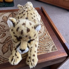 Vintage 14”  Weighted Bean Filled Anna Club Soft Toy Plush Cheetah WWF
