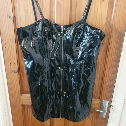 Black pvc vinyl mini - black,