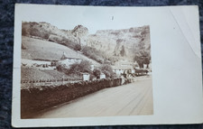Somerset Photo Postcard - The Lion Rock - Cheddar - Cliff Cottages 1913