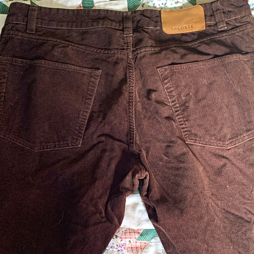 Lacoste brown corduroy - brown,