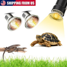 2 PCS Reptile Lamp 75W UVA+UVB