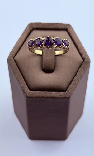 Amethyst gold ring 9ct - gold,