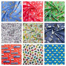 Polycotton Kids Childrens Fabric Craft Boys Girls Dresses Mask PER METRE Design