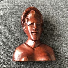 Tribal Woman Head Bust Wooden