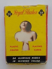 Vintage Royal Flushes No. 9009 Pin Up Glamour Adult Photo Playing Cards  