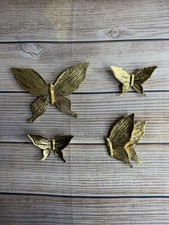 Gold Butterfly Wall Art Set 4