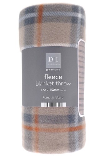 Tartan check fleece blanket - fleece,