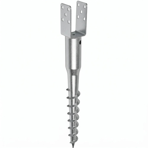 Ground screw fence post - ground,