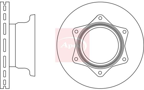 Apec dsk2797 brake disc rear - dsk2797,