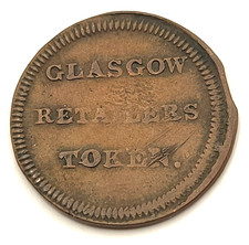 Glasgow Retailers Token 19th
