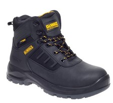 DEWALT Douglas Waterproof Steel Toe Plate & Cap Safety Boots Mens Black Size 10