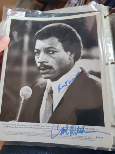 Carl weathers signed 10 - weathers, x