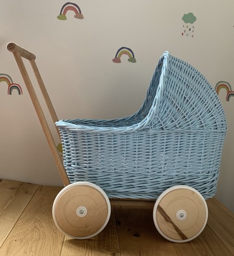 Light blue wicker - blue, doll’s