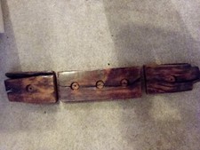 Tea light candle holder centre piece made from mahogany driftwood into 3 pieces 