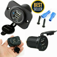 12V Car Cigarette Lighter Socket Dual USB Power Adapter Charger Plug Splitter