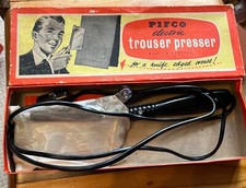 Vintage 1950s PIFCO Electric Trouser Press Hand Held Original Box Prop Display