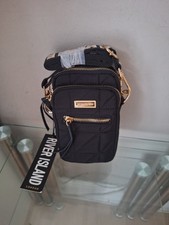 River Island Black Quilted Crossbody Bag/Mobile Phone Carrier BNWT