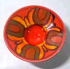 Vintage Poole Pottery Delphis Footed Bowl Shape 75 - 14.5cm Diameter