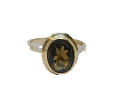 Sterling Silver Faceted Smoky