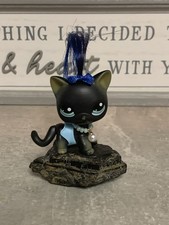Littlest Pet Shop Black Short Hair Cat Custom LPS OOAK Accessories