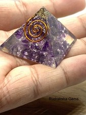 REIKI ENERGY AMETHYST CALMING CRYSTAL ORGONE PYRAMID POWERFUL ENERGY GENERATOR