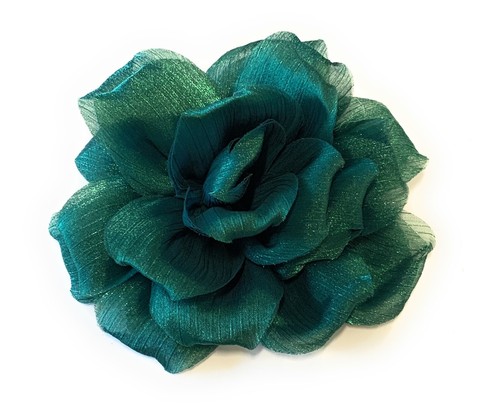 Large rose fascinator - large, satin