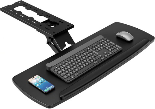 Keyboard tray under desk with - tray,