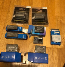 Job Lot of 9 old Batteries for Sony Camcorder/Camera Untested