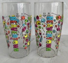 2x Beavertown Neck Oil Psychedelic Skull Beer Pint Glasses CE M24 Breweriana