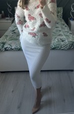 Eyelash Floral White Jumper