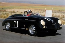 Steve McQueen in his Porsche