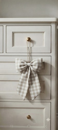 Beige fabric handmade gingham - fabric,