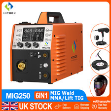 HITBOX 250A 6in1 MIG Aluminium Welder IGBT MIG/TIG/MMA/Spool Gun For Home DIYers