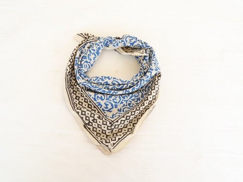 Block print bandana bohemian - print,