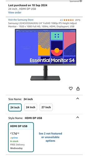 Samsung ls24c432gauxxu - samsung, 24"